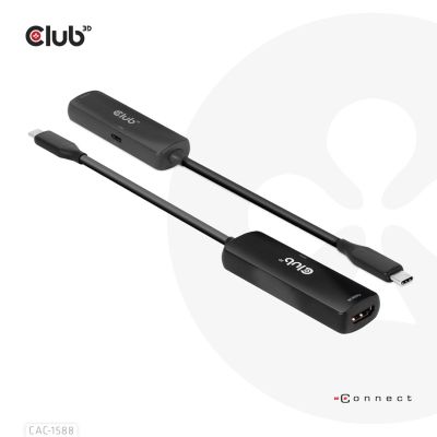 3. CLUB3D CAC-1588 adapter kablowy 0,17 m USB Type-C HDMI Czarny