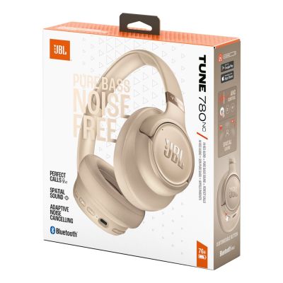 10. JBL T780NCBEG Słuchawki nauszne BT beżowe