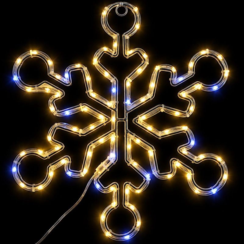3. PŁATEK ŚNIEGU DEKORACYJNY WISZĄCY 32,5 CM 100LED TRIMER CIEPŁY BIAŁY
