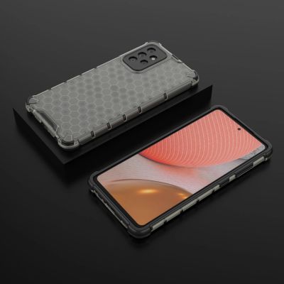 13. Honeycomb etui pancerny pokrowiec z żelową ramką Samsung Galaxy A72 4G czarny