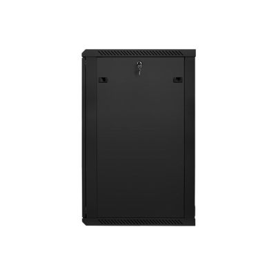 2. Szafa jednosekcyjna Lanberg WF01-6622-10B (22U; 1080mm / 600mm / 600 mm; wisząca; Szklane; 19''; kolor czarny)
