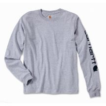 Koszulka z długim rękawem Carhartt Sleeve Logo T-Shirt L/S - heather grey, rozmiar: l