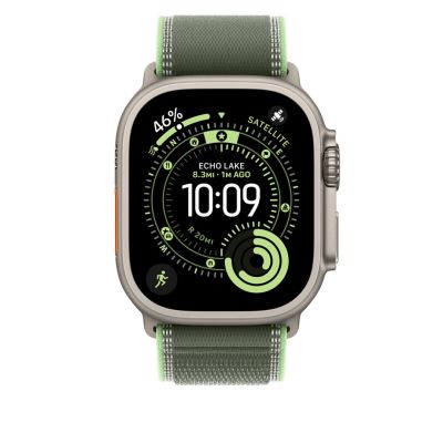 3. Zegarek Apple Watch 49mm Green/Neon Trail Loop M/L - Natural Titanium Finish