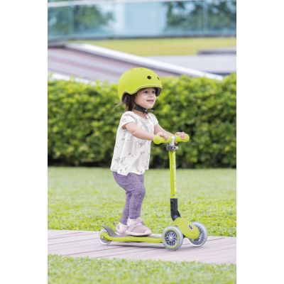 12. Hulajnoga 3-kołowa Globber Foldable Lights Lime Green Jr 437-106