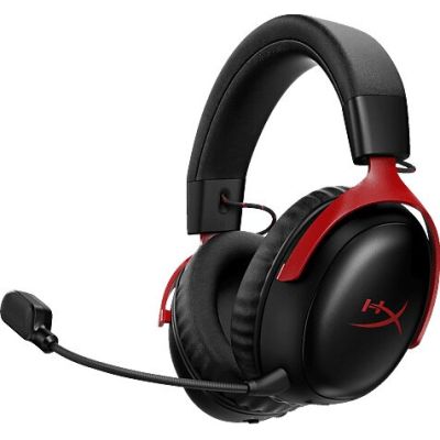 16. HyperX Cloud III Wireless – bezprzewodowy zestaw słuchawkowy do gier (czarno-czerwony)