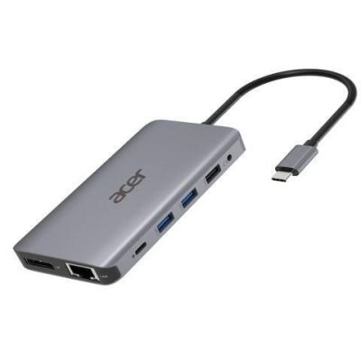 15. Acer 12-in-1 Type-C Dongle Przewodowa USB 3.2 Gen 1 (3.1 Gen 1) Type-C Srebrny