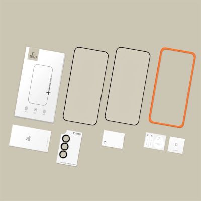 7. Szkło hartowane Tech-Protect Easy Set+ 3-Pack na Samsung Galaxy S26 - czarne