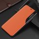 11. Eco Leather View Case elegancki futerał etui z klapką i funkcją podstawki iPhone 13 Pro pomarańczowy