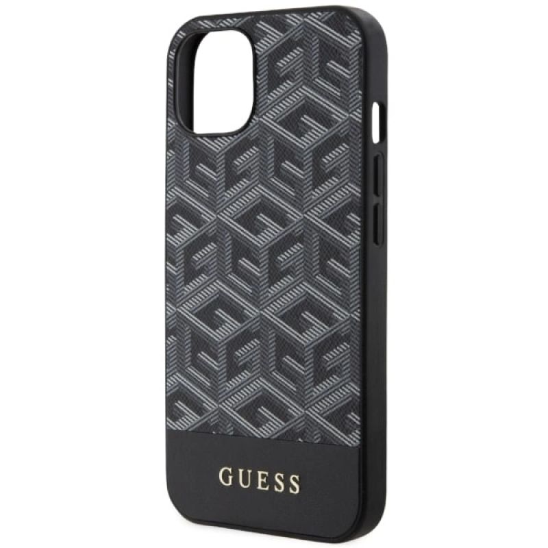 6. Etui Guess GCube Stripes MagSafe na iPhone 14 - czarne
