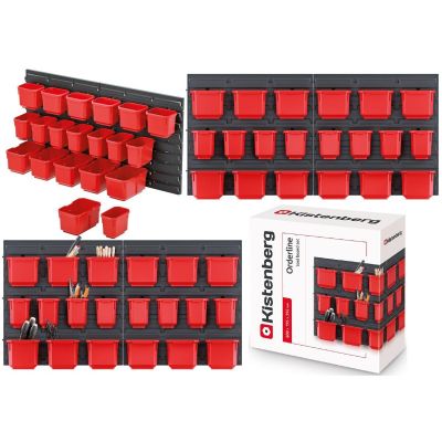 7. TABLICA WARSZTATOWA Z ZESTAWEM 20 POJEMNIKÓW ORDERLINE KISTENBERG