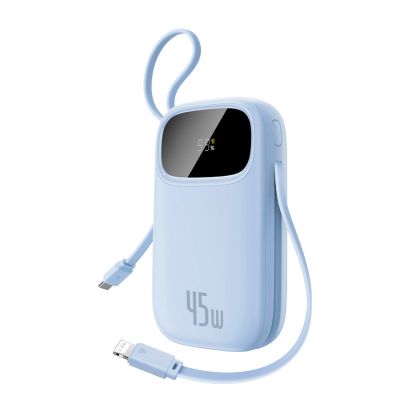 2. Powerbank Baseus EnerFill FC31 20000mAh 45W z wyświetlaczem z kablami USB-C i Lightning - niebieski