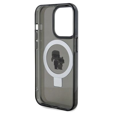 7. Etui Karl Lagerfeld Ring Stand Karl&Choupettte MagSafe na iPhone 13 Pro Max - czarne