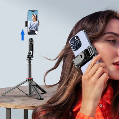 13. Wozinsky Selfie stick WC1Y2S teleskopowy tripod 1.3m ze stopu aluminium z uchwytem na telefon - czarny