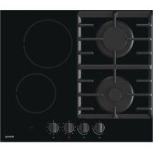 Płyta ceramiczno-gazowa GORENJE GCE691BSC 60 cm | 4 pola ceramiczne + 1 palnik gazowy | zapłon elektryczny | czarny
