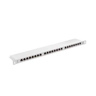 8. Patch panel Lanberg PPS6-0024-S (0.5U; kat. 6; 24xRJ-45)