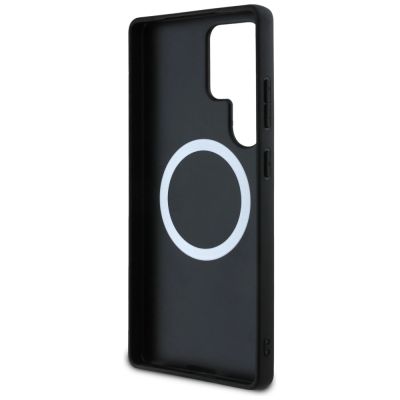 7. Etui BMW Leather Oversized Stripes MagSafe na Samsung Galaxy S25 Ultra - czarne