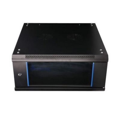 16. Extralink Szafa rack 4U 600x600 Czarna montowana na ścianie