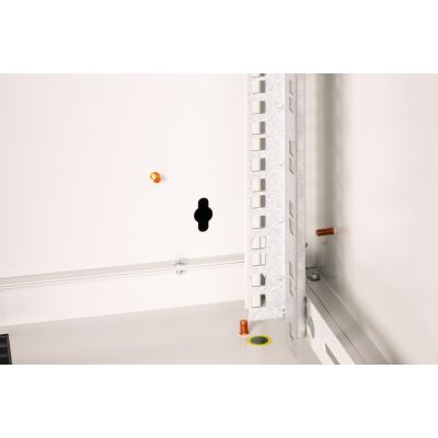 12. Szafa sieciowa wisząca Unique 19" 12U rack 600x600, drzwi szyba, szary, niedzielona, złożona, 100kg