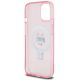 7. Etui Karl Lagerfeld Ring Stand Choupette Head MagSafe do iPhone 15 - różowe