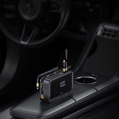 13. Jump starter Baseus Super Energy BS-CH013 4w1 600A z latarką / powerbankiem 6000mAh / kompresorem - czarny