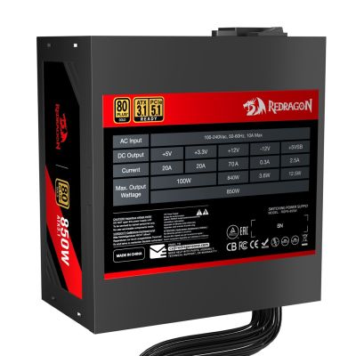 4. REDRAGON GC-PS007-SE 850W 80 Plus Gold ATX 3.1 moduł zasilaczy Czarny
