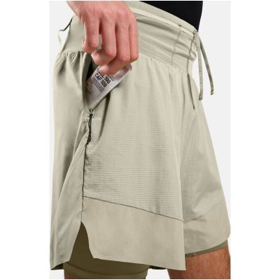 4. Spodenki męskie Odlo 2-in-1 short X-ALP TRAIL 6 INCH szare