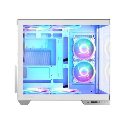 10. MODECOM OBUDOWA VOLCNO PANORAMA APEX ARGB 5F MIDI WHITE