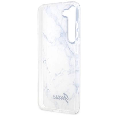 7. Etui Guess Marble Collection na Samsung Galaxy S23 - białe