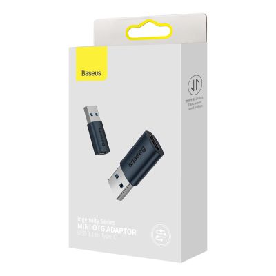 5. Baseus Ingenuity Series Mini przejściówka adapter USB 3.1 OTG do USB Typ C niebieski (ZJJQ000103)