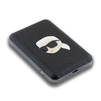 4. Powerbank Karl Lagerfeld Karl Head Pin MagSafe indukcyjny 5000mAh 16W - czarny