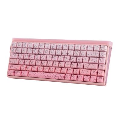 2. Klawiatura gasket HERO84 HE PINK+Gradient+Contour Dragon King switch RGB AULA
