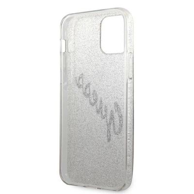 7. Etui Guess Glitter Gradient Script na iPhone 12 Pro Max - złote