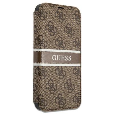 3. Guess GUBKP13L4GDBR iPhone 13 Pro / 13 6,1" brązowy/brown book 4G Stripe