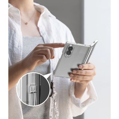 9. Etui Ringke Fusion Flap na Samsung Galaxy Z Fold 8 - przezroczyste