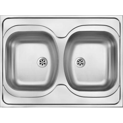 Zlewozmywak stalowy 2-komorowy - nakładany ZM6 3200 5907650845836