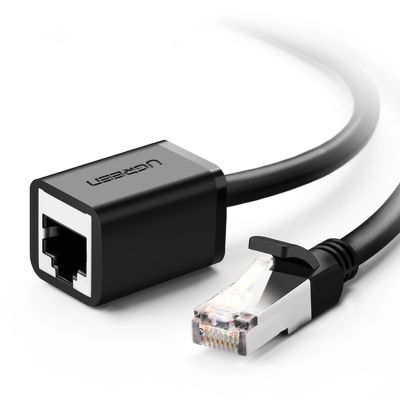 3. Kabel Ugreen NW112 11278 sieciowy Ethernet RJ45 (żeński) - RJ45 (męski) F/UTP Cat. 6 1 Gbps 0.5m - czarny