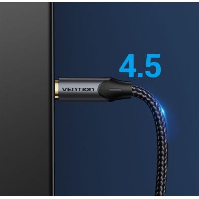 7. Kabel audio optyczny Vention w oplocie z aluminiowym złączem 5m czarny