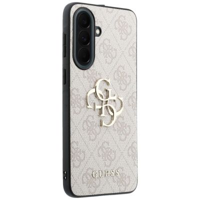 4. Etui Guess Leather 4G Metal Logo na Samsung Galaxy A37 5G - różowe
