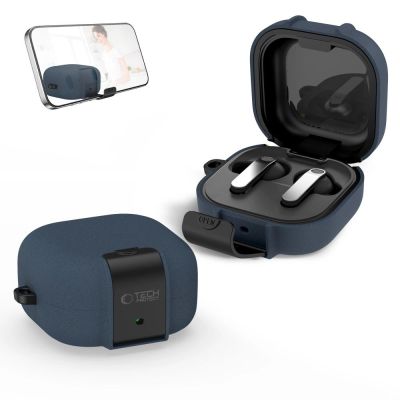 3. Etui Tech-Protect Slim Hook na Samsung Galaxy Buds 4 / 4 Pro - granatowe