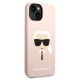 4. Etui Karl Lagerfeld Silicone Karl's Head na iPhone 14 Plus - różowe