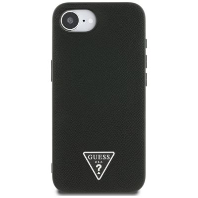 3. Etui Guess Grained Triangle MagSafe na iPhone 16e - czarne
