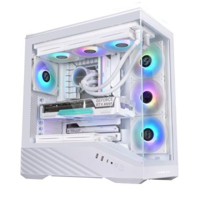 8. Obudowa PC Lian Li Vector V100, Midi-Tower, ATX, RGB, Szkło Hartowane - Białe
