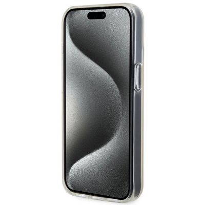 5. Etui Guess IML Faceted Mirror Disco Iridescent do iPhone 15 - różowe