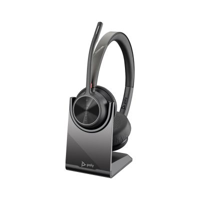 265. Zestaw słuchawkowy POLY Voyager 4320 USB-C z adapterem BT700 i stacją ładującą