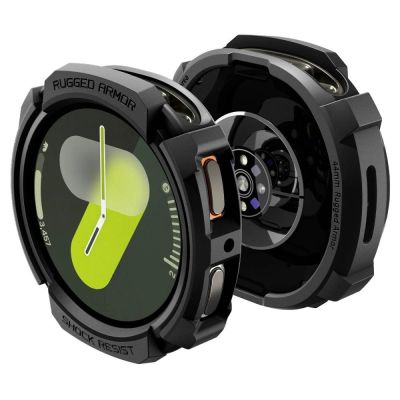 12. Etui Spigen Rugged Armor na Samsung Galaxy Watch 8 44 mm - czarny mat