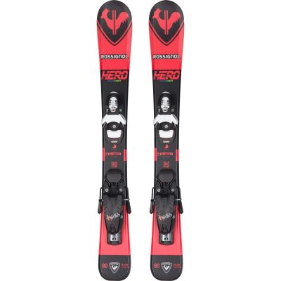 Narty dziecięce ROSSIGNOL HERO Pro Team + wiązania LOOK 4 Gw Black Bulk