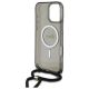 6. Etui Guess Crossbody Cord Script MagSafe na iPhone 16 Pro - czarne