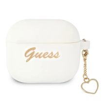 Etui Guess Silicone Charm Heart Collection na AirPods 3 - białe