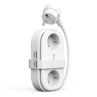 Listwa zasilająca Orico AP3 65W GaN 6w1 2x AC + 2x USB-A + 2x USB-C - biała