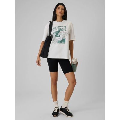 3. T-shirt z nadrukiem damski 4F 4FRSS26TTSHF3705-11S